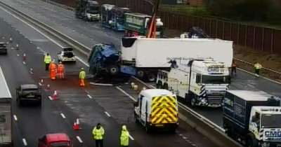 M1 ongoing work as 'complex incident' closed southbound between J16 and J15
