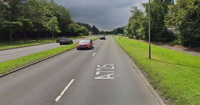 Man taken to hospital after two-car smash on busy East Kilbride road