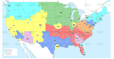 NFL Week 17 TV coverage maps