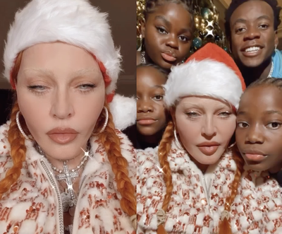 Madonna sparks confusion after posing in lingerie in holiday video with her children: ‘Bizarre’