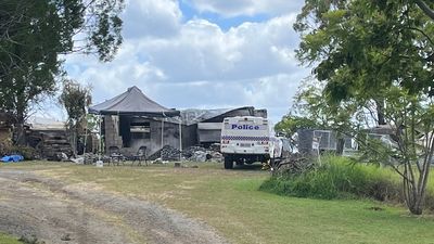 Homicide suspected in deaths of father and 10yo in Biggenden shed fire, police believe 'third party involved'