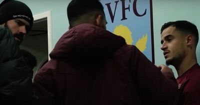 Philippe Coutinho post-match exchange with three Liverpool players spotted after Aston Villa game