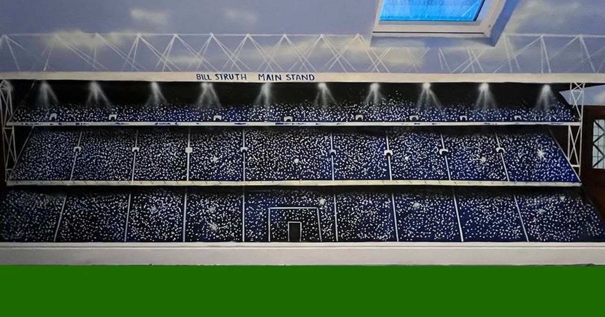 Attic turned into Rangers' Ibrox Stadium mural in epic…