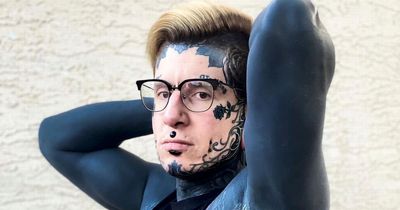 Man with 96% of body covered in tattoos shows off new ink and has 'plans' for more