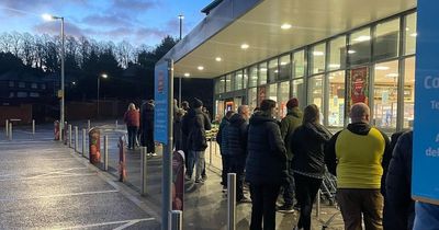 Shoppers queue in the dark at Aldi as Prime drink sells out in minutes