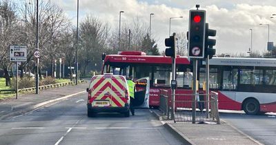 Nottingham bus diversions as road closed after crash in Manvers Street