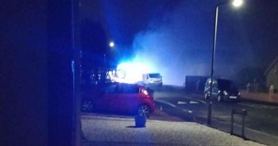 Fire crew race to 'ferocious' car blaze on a quiet Ayrshire street