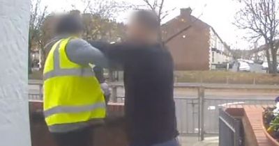 Chilling clip shows man threaten Yodel driver and vow to 'burn down' home