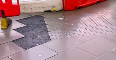 Concerned Edinburgh resident shares footage of 'dangerous trench' outside pub