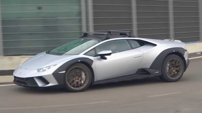 Lamborghini Huracan Sterrato Struts Its High-Riding Stance On The Road