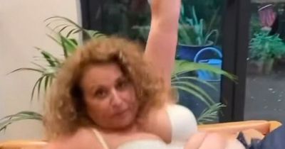 Loose Women's Nadia Sawalha strips to bra as she's praised for 'very relatable' video