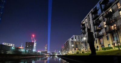 Mancunians given glimpse of spectacular new artwork lighting up our skyline