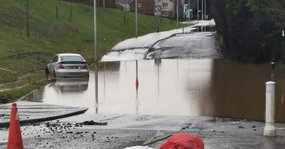 Lanarkshire drivers wake to flooding as torrential rain batters the county