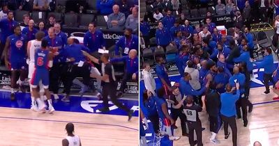 NBA slaps 11 stars with bans after horrific brawl left player knocked out cold on bench