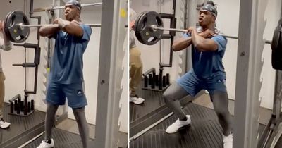 KSI mocked over technique in 130kg "squat" video ahead of Dillon Danis fight