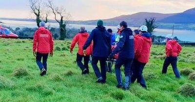 Mourne Mountain rescue sees badly injured biker airlifted from forest in four hour operation