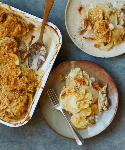 Tamal Ray’s recipe for parsnip and chicken dauphinoise