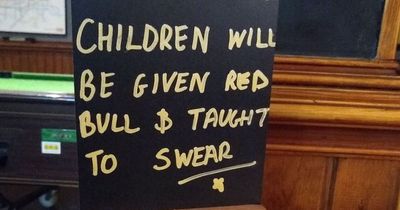 'Kids left alone in my pub will be given Red Bull and taught to swear'