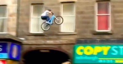 Resurfaced clip shows Danny MacAskill performing Edinburgh stunts for first time