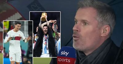 Jamie Carragher aims one last dig at Cristiano Ronaldo with Lionel Messi comparison