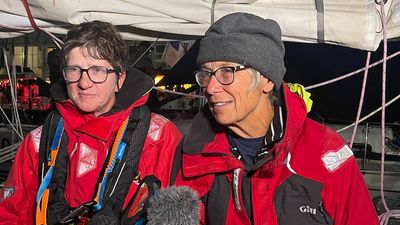 After five days at sea, two retirees end Sydney to Hobart yacht race minutes before the New Year