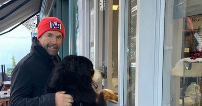 Padraig Harrington brings dog Wilson for New Years Day coffee in Dublin