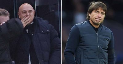 Antonio Conte and Daniel Levy targeted as Tottenham atmosphere turns in Aston Villa loss