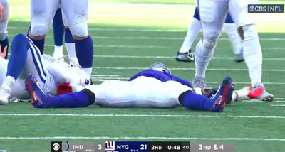 Kayvon Thibodeaux did so many snow angels while an injured Nick Foles writhed in pain