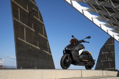 A futuristic zero-emissions scooter