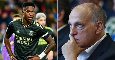 Vinicius Junior and Javier Tebas publicly clash over La Liga's racism problem