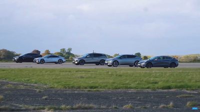 Watch Five Performance EVs Go Head To Head In A Drag Race