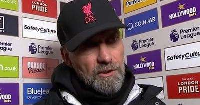 Jurgen Klopp makes 'unavailable players' point after Liverpool beaten by Brentford