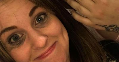 Woman in tears of laughter after accidentally printing huge green Asda logo onto her head
