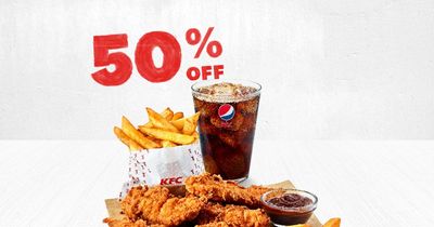 KFC offering 50% off different items every week in January