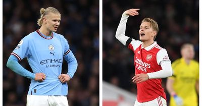 Arsenal ace Martin Odegaard cool on Premier League title talks with Man City's Erling Haaland