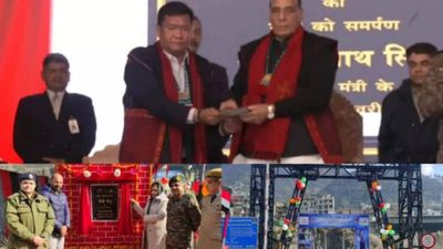 Defence minister Rajnath Singh e-inaugurates BSB Maitri Setu in Ramban