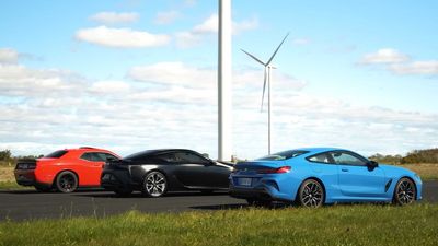 BMW M850i, Lexus LC500, And Dodge Challenger SRT Hellcat Meet In V8 Drag