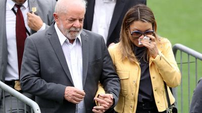 Brazilian president Lula joins the mourners at wake for football icon Pelé