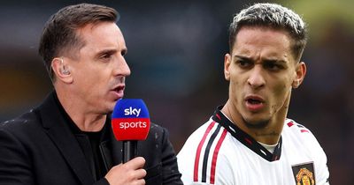 Gary Neville tells Antony he has "a lot to do" with message after Paul Pogba comparison