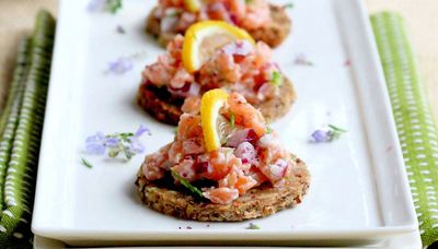 A fresh and bright salmon tartare is a delicious way to start the new year