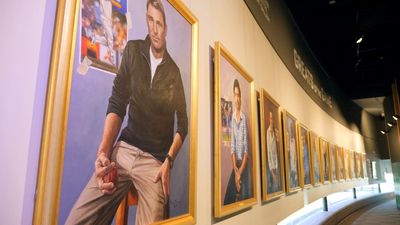 Shane Warne portrait added to Greats of the Game collection at Bradman museum