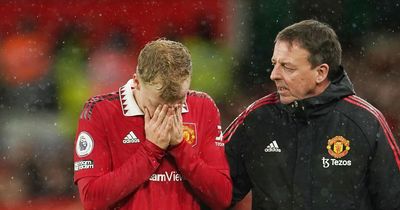 Donny van de Beek forced off in tears as Man Utd star suffers gruesome injury
