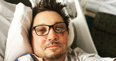 Jeremy Renner shares condition update from hospital bed with first photo since accident