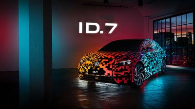 Camouflaged Volkswagen ID.7 Debuts At CES