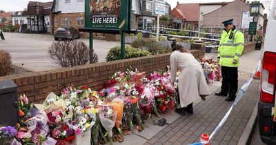 Schoolchildren walk past Elle Edwards tributes as 'devastated' community pulls together