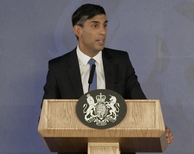 When is Rishi Sunak’s speech today?