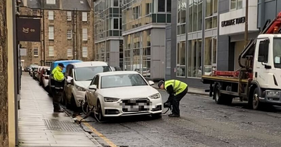Fancy Edinburgh Audi towed away after being caught out on yellow line in city centre