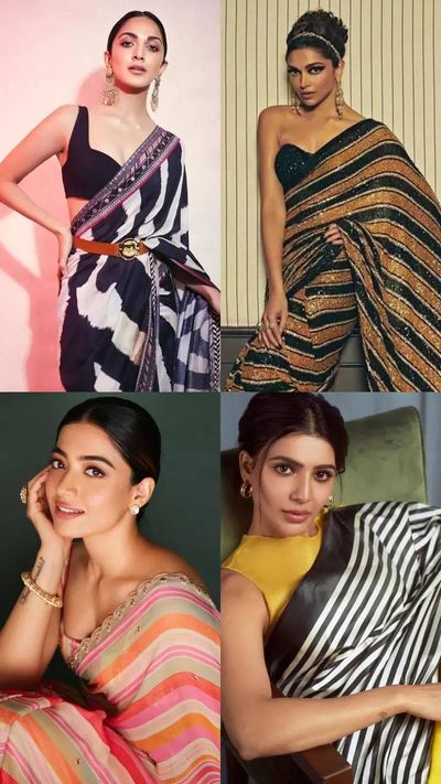 Tollywood divas who made us fall in love with striped sarees