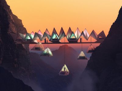 Floating tent resort will see guests sleep hundreds of metres above the ground