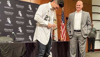 Andrew Benintendi introduced as White Sox’ new left fielder